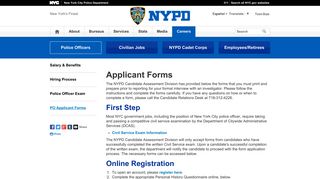 PO Applicant Forms - NYPD - NYC.gov