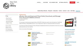 eBooks, New and Improved: Place Holds, Download, and ... - NYPL