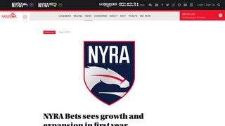 NYRA Bets sees growth and expansion in first year | NYRA - NYRA.com
