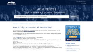 NYRR | How do I sign up for an NYRR membership?