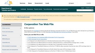 Corporation Tax Web File