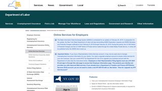 Online Services for Employers - New York State Department of Labor