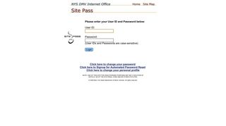 NYSDMV Banner Site Pass Please enter your User ID and Password ...