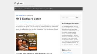 NYS Eppicard Login - Eppicard