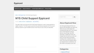 NYS Child Support Eppicard - Eppicard