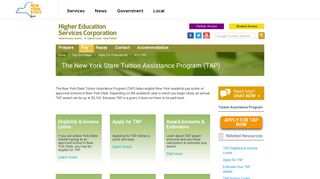 NYS Higher Education Services Corporation - NYS TAP