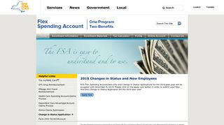 Change in Status Application - NYS Flex Spending Account Home