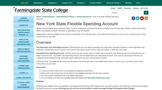 New York State Flexible Spending Account - Farmingdale State College