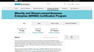 Minority and Women-owned Business Enterprise (M/WBE) - NYC.gov