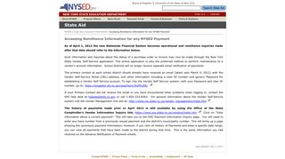 NYSED: State Aid: Accessing Remittance Information for any NYSED ...