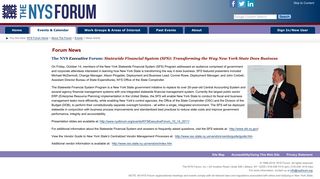 Statewide Financial System (SFS) - NYS Forum