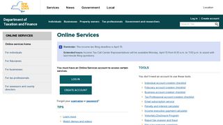 Online Services - Department of Taxation and Finance - NY.gov