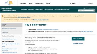 Pay a bill or notice - Department of Taxation and Finance - NY.gov