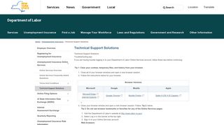 Technical Support Solutions - New York State Department of Labor
