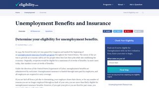 Unemployment Eligibility for Unemployment Benefits - Eligibility.com