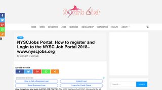 NYSCJobs Portal: How to register and Login to the NYSC Job Portal ...