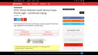 NYSC Portal: National Youth Service Corps Portal Login – portal.nysc ...