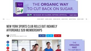 New York Sports Club debuts $20 gym memberships | Well+Good