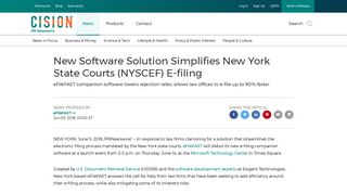New Software Solution Simplifies New York State Courts (NYSCEF) E ...