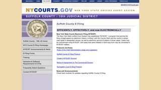 Suffolk County - 10th Judicial District - E-FILING - N.Y. State Courts
