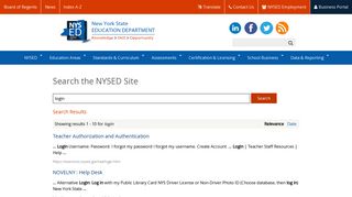 Search the NYSED Site | New York State Education Department