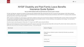 NYSIF Disability Quote/Application for Insurance