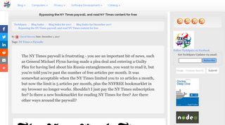 Bypassing the NY Times paywall, and read NY Times content for free