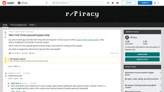 New York Times paywall bypass help : Piracy - Reddit