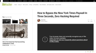 How to Bypass the New York Times Paywall In Three Seconds, Zero ...