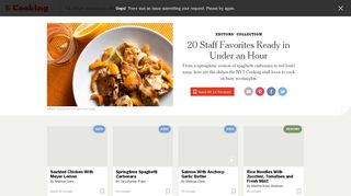 20 Staff Favorites Ready in Under an Hour - Recipes from NYT Cooking