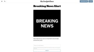 Breaking News Alerts Newsletter - The New York Times