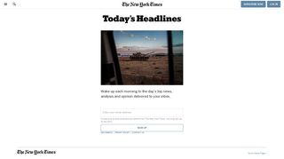 Today's Headlines Newsletter - The New York Times