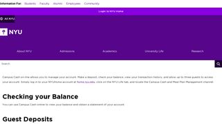 Manage Your Account - NYU