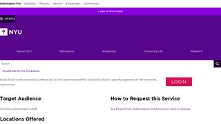 Email Direct - NYU