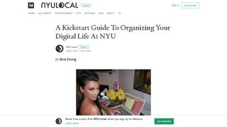 A Kickstart Guide To Organizing Your Digital Life At NYU - NYU Local