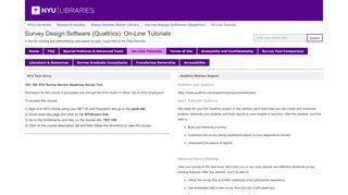 On-Line Tutorials - Survey Design Software (Qualtrics) - Research ...