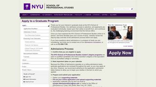 Apply - NYU School of Professional Studies