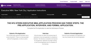 Application Instructions - NYU Stern