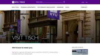 Visit Tisch - NYU | Tisch