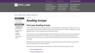 Reading Groups | NYU School of Law