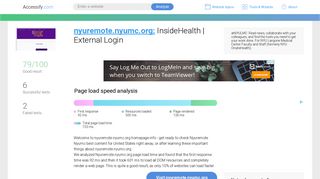 Access nyuremote.nyumc.org. InsideHealth | External Login