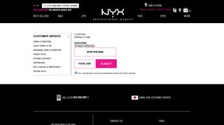 NYX Cosmetics Canada | Sign up for exclusive updates