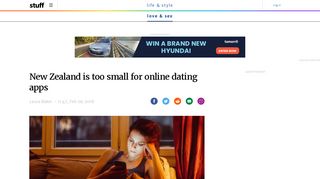 New Zealand is too small for online dating apps | Stuff.co.nz