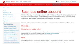 Business online account | New Zealand Post