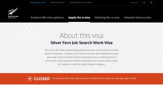About this visa : Silver Fern Job Search Work Visa | Immigration New ...