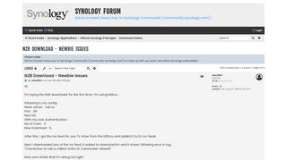 NZB Download - Newbie Issues - Synology Forum
