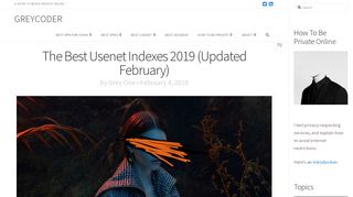 The Best Usenet Indexes 2019 - GreyCoder