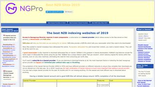 Best NZB Sites of 2019 - NGProvider.com
