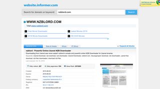 nzblord.com at WI. nzblord - Powerful Online Usenet NZB Downloader