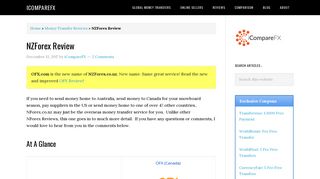 Review NZForex WorldWide Money Transfer Services | iCompareFX